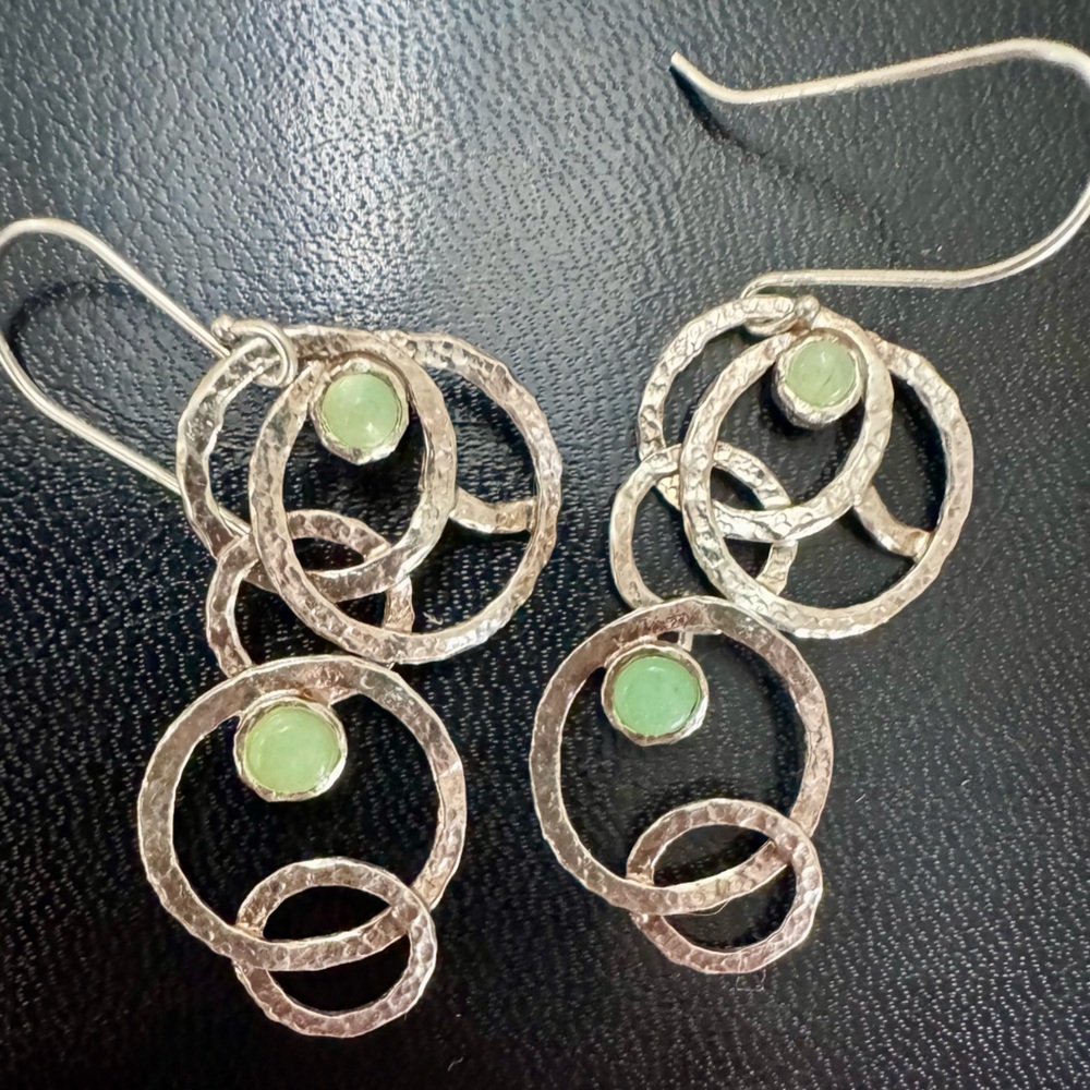 Vintage Israeli Hand crafted and Hand Hammered Gorgeous Earrings